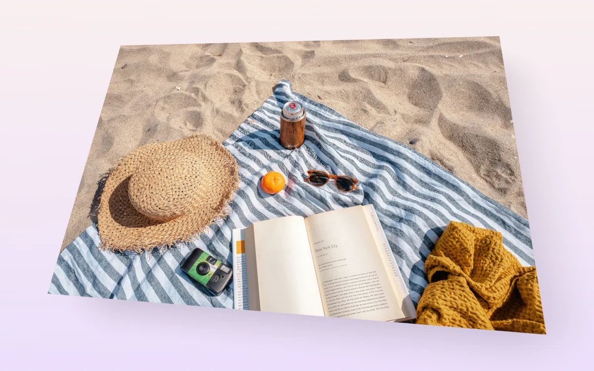 Single image tilted into 3D perspective